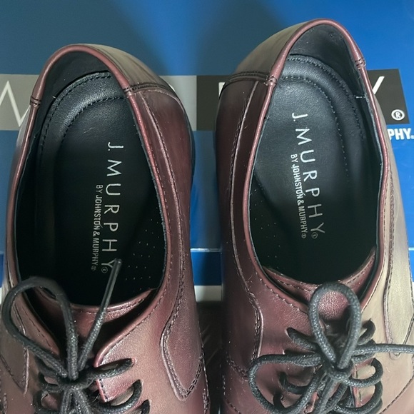 J. Murphy Men’s Burgundy LeatherDress Shoes Size 9 - Picture 3 of 8